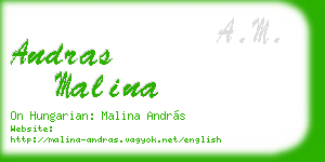 andras malina business card